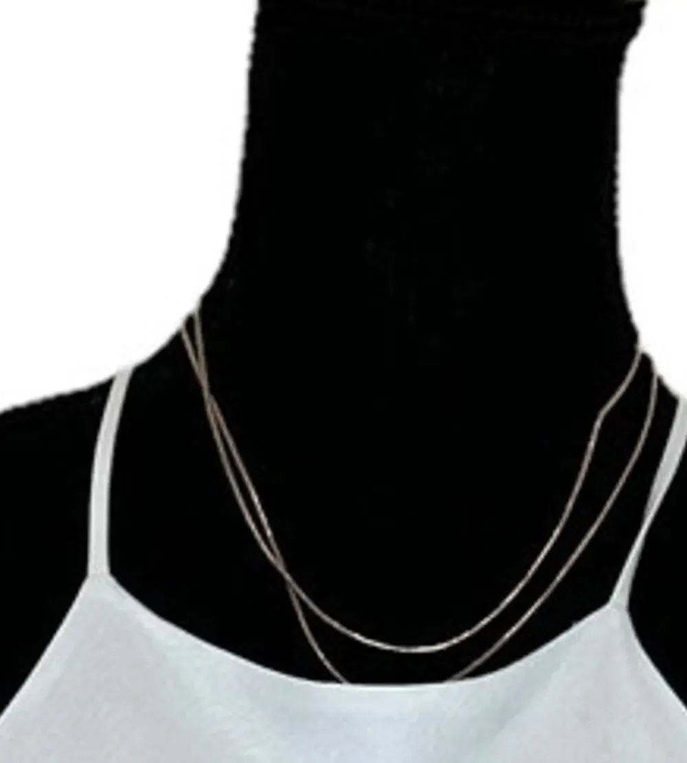 8 Other Reasons Layered Snake Chain Necklace Gold Plated Delicate Danty